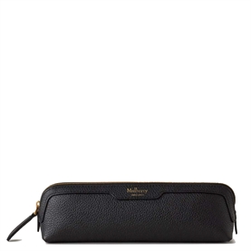 Mulberry Pencil Case Black Small Classic Grain 